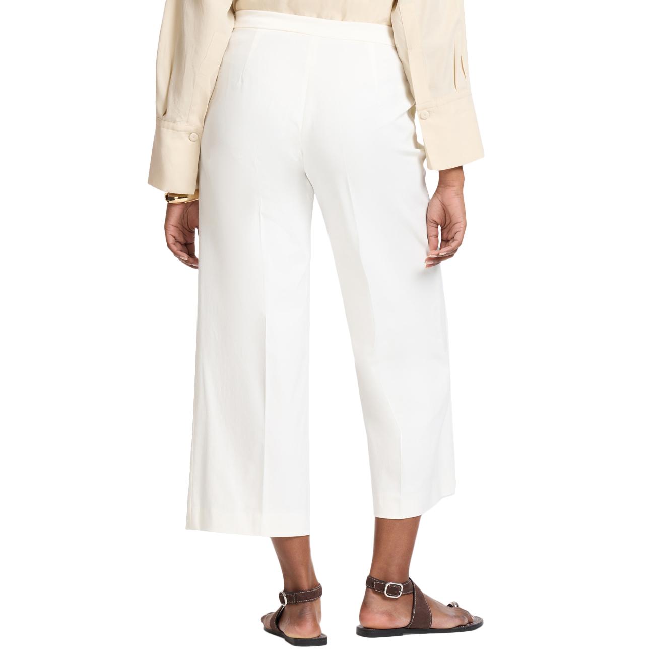 Pantaloni Cropped In Gabardina P020P000470N 011 AVORIO ELENA MIRO' 