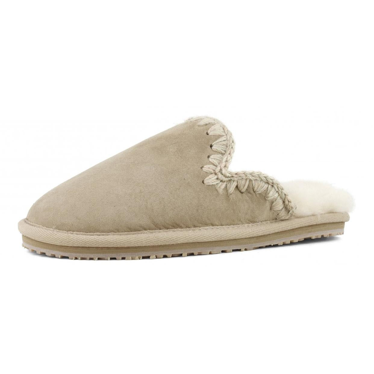 Slippers Suede Eskimo Stitch Donna Camel MU.FW161008A CAMEL MOU 