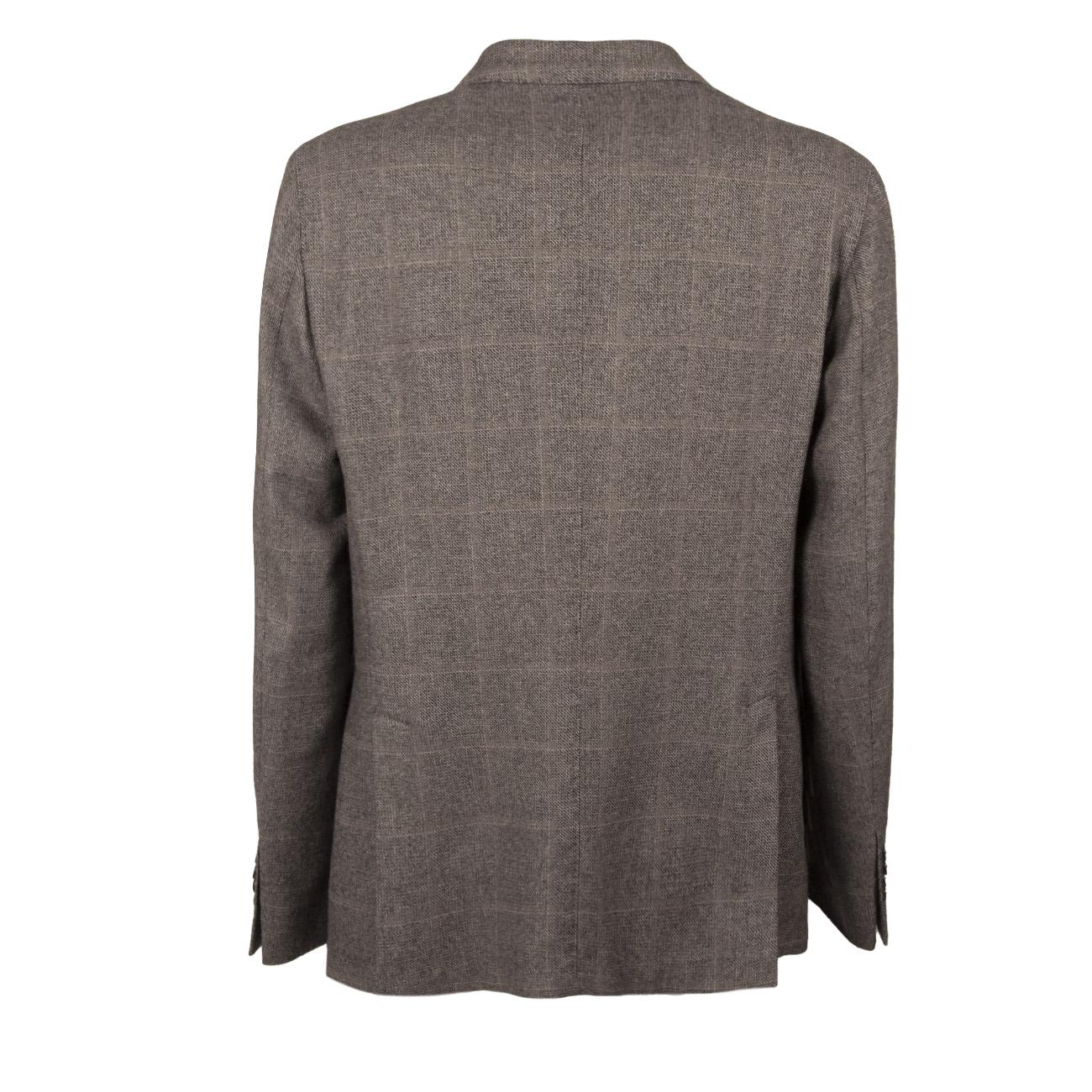 Giacca U.Decos.2B T.Appl. Slim Jacq.Quadri Lana/ Cot. Brando 2888/85032 6 GRIGIO BRANDO 