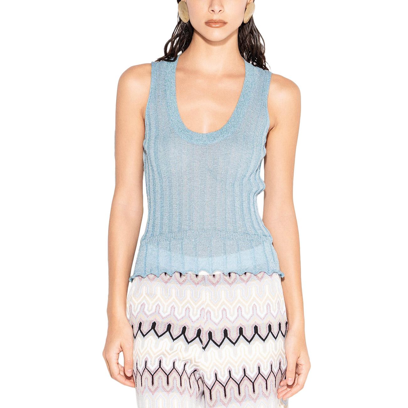 Top Smanicato CNKD13283 TURCHESE AKEP 