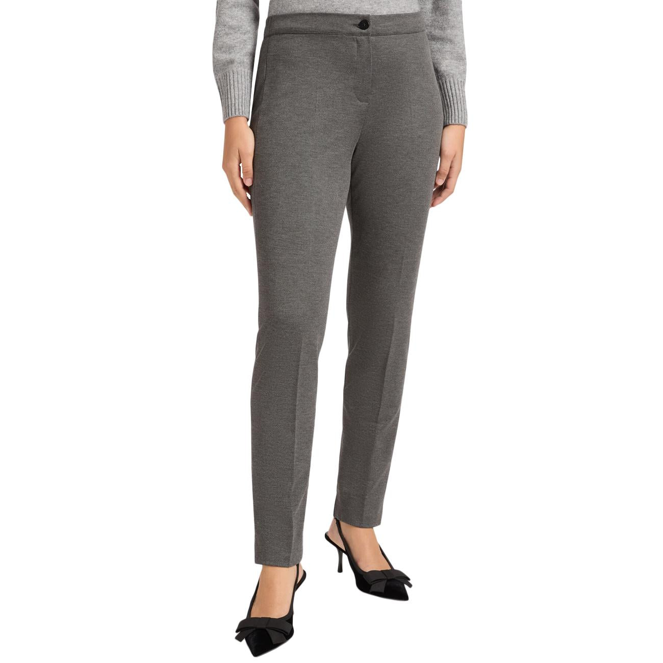 Pantaloni Slim P802P000357N 023 GRIGIO MELANGE ELENA MIRO' 