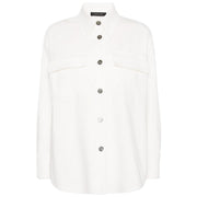 Camicia In Gabardina Con Tasche 5023Z000028N 011 BIANCO ELENA MIRO' 