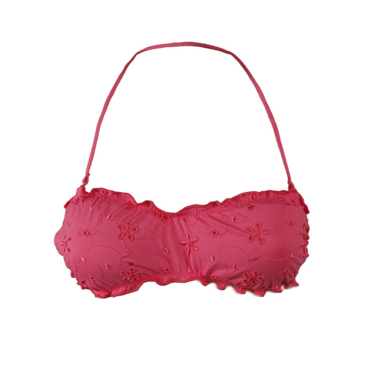 TOP D. LIBRA FROU FROU BANDEAU TOP SAINT BARTH LIBRA 04671D FLOWER EMBROIDERY 23 MC2 SAINT BARTH 