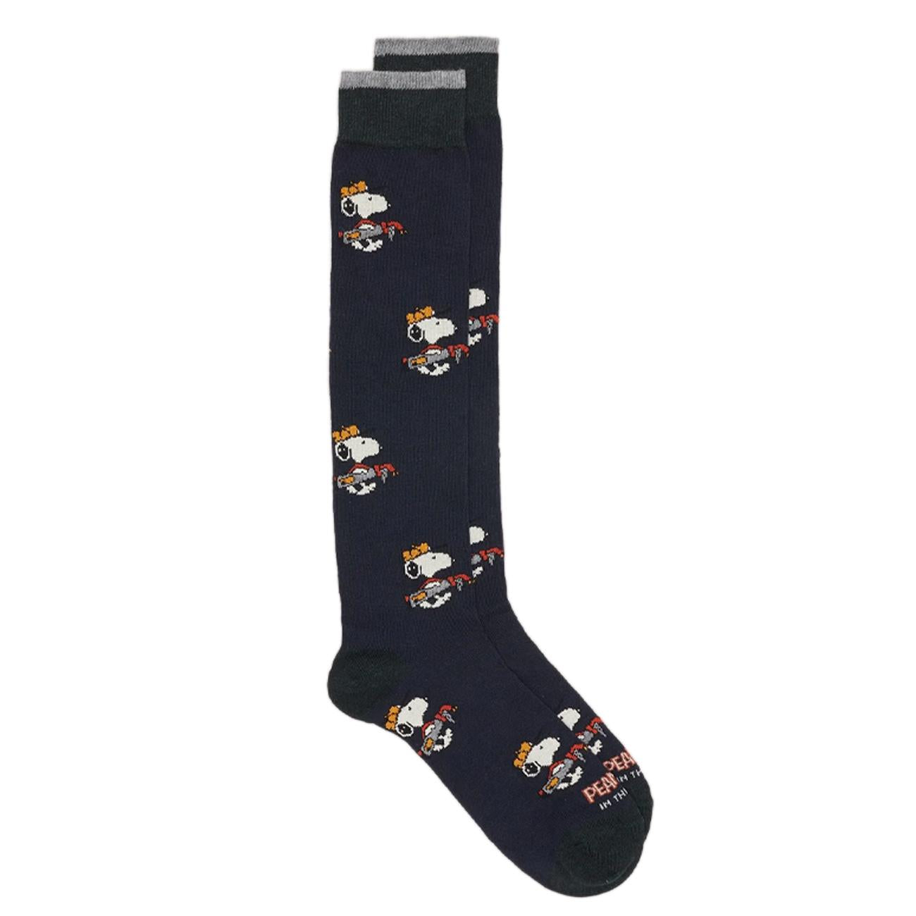 Calze Snoopy Caddy Allover Unisex Blu FW230021 4 BLU SOX IN THE BOX 