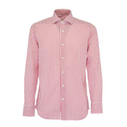 Camicia Riga Larga Slim Uomo Bianco Rosso GUG/1U9WFUR RL1BIANCO/ROSSO GUGLIELMINOTTI 