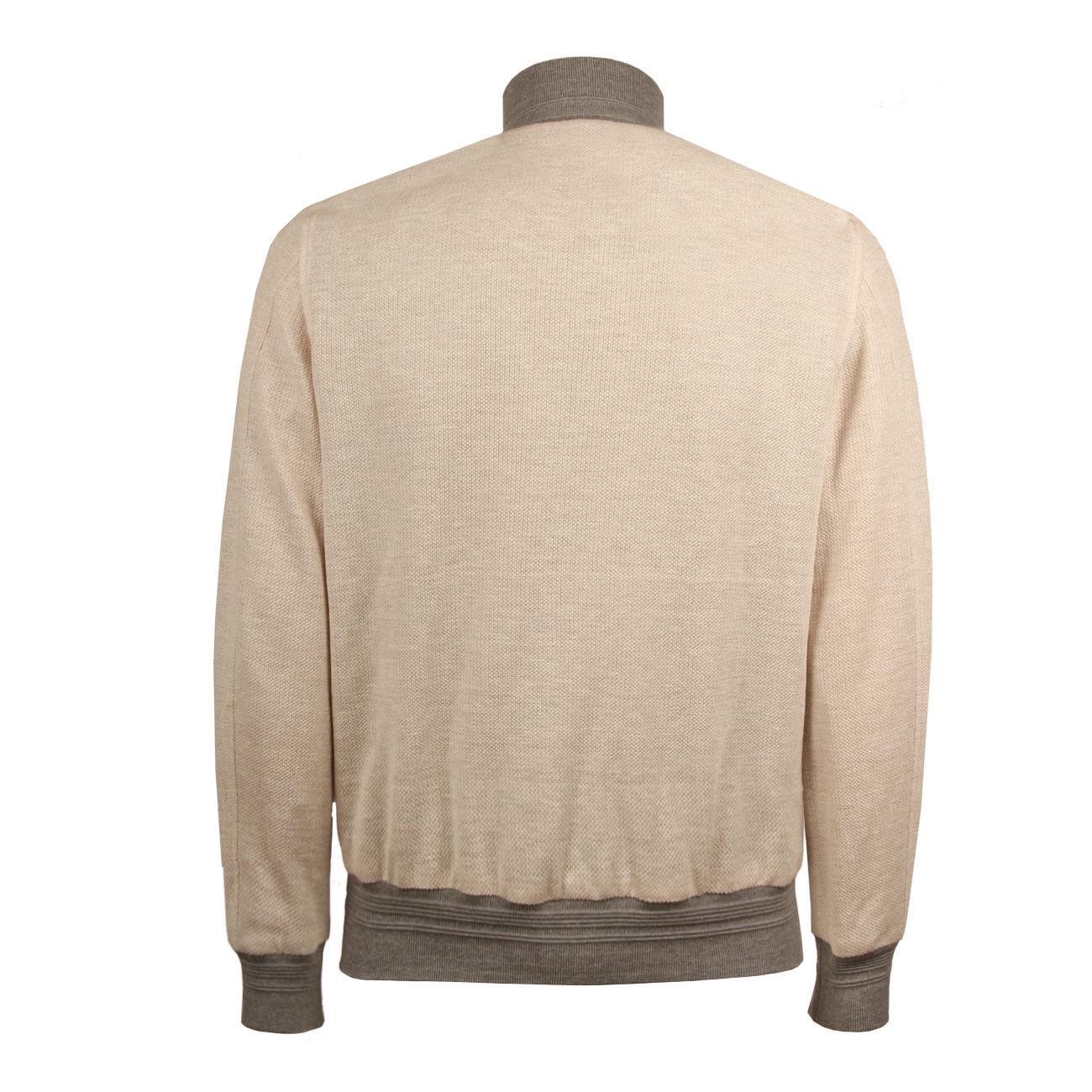 GIUBBINO U. BARRACUDA IN JERSEY C/BOTTONI LBM 35203/2/9314 ECRU/GRIGIO L.B.M.1911. 