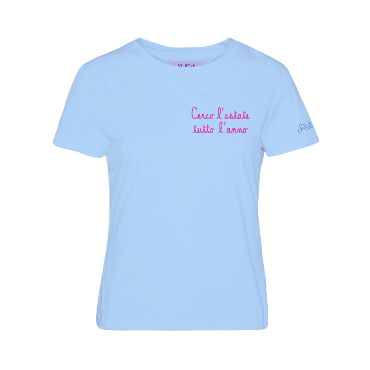 T.SHIRT D. EMILIE COTTON CREW NECK T.SHIRT SAINT BARTH EMI0001 07777D ESTATE ANNO 31 EMB MC2 SAINT BARTH 