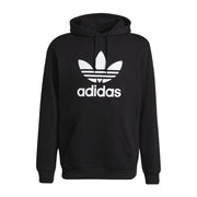ADIDAS Felpa Con Cappuccio Stampa Trefoil Uomo Black White H06667 BLACK/WHITE 