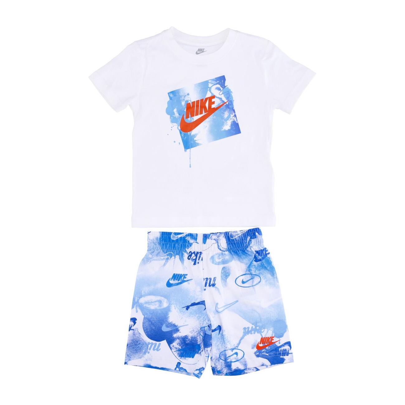 Set Daze T-Shirt + Short Bimbo Bianco NK/86J542 001WHITE NIKE 
