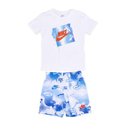 Set Daze T-Shirt + Short Bimbo Bianco NK/86J542 001WHITE NIKE 