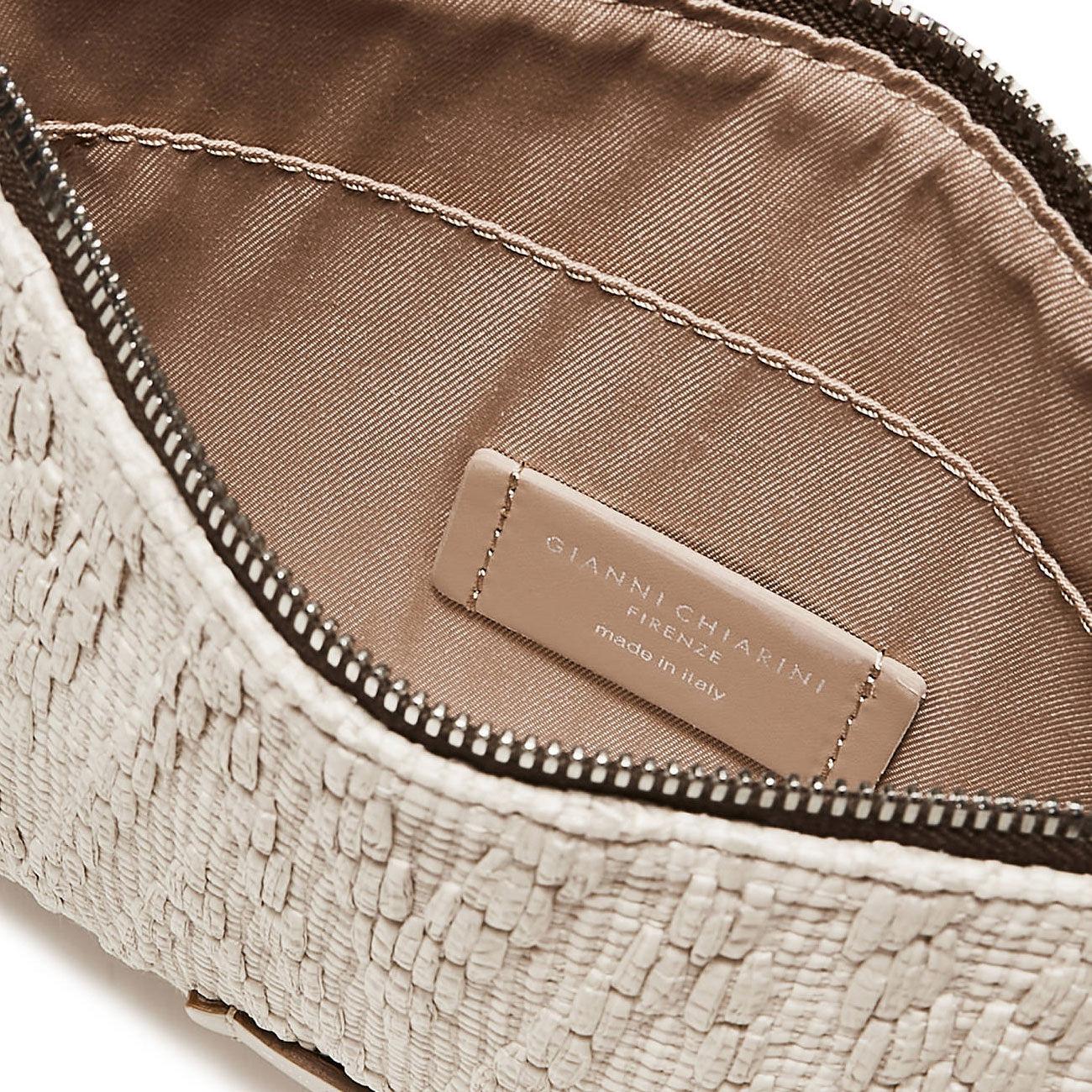 CLUTCH MARCELLA PELLE E TESSUTO GIANNI CHIARINI BS9405PGLPIX 0382 PERLA GIANNI CHIARINI 