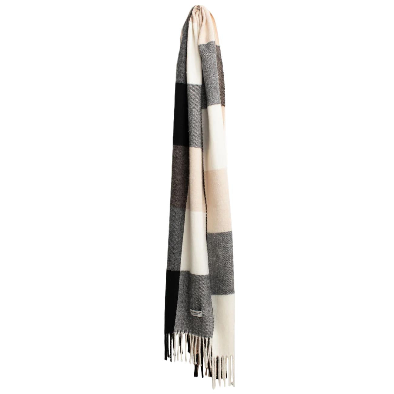 Pashmina Macrocheck Con Frange FW25W03ZS A0101 BEIGE FRED MELLO 