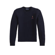 Pull Girocollo In Lana Con Ricamo Bimbo Navy 313800168 005NAVY POLO RALPH LAUREN 