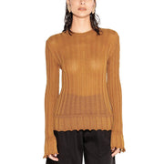 Maglia Con Maniche Extra Lunghe MGKD13281 CAMMELLO AKEP 