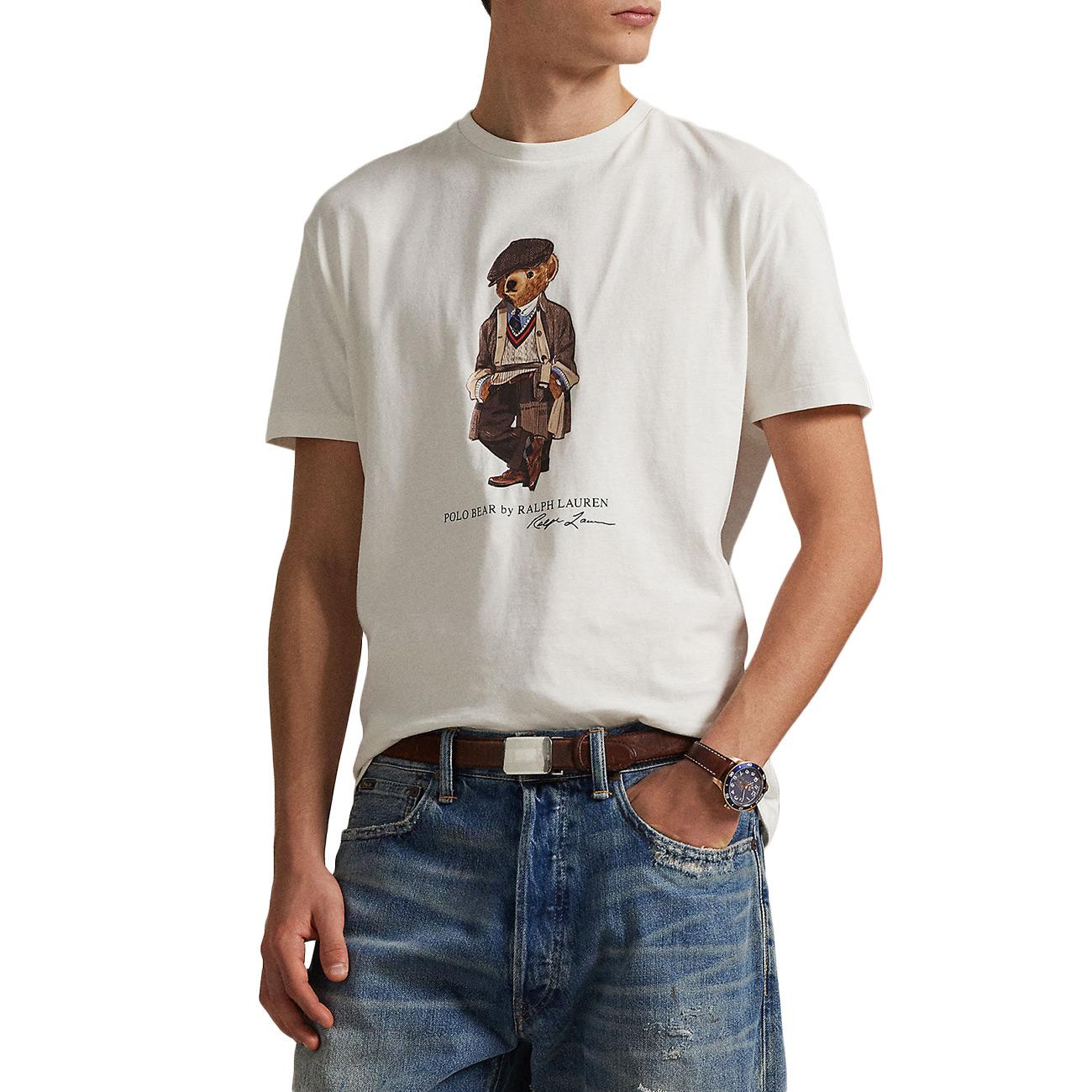 T-Shirt In Jersey Polo Bear Slim Fit 710P00085 001 DECKWASHB WHITE HRTG BEAR POLO RALPH LAUREN 