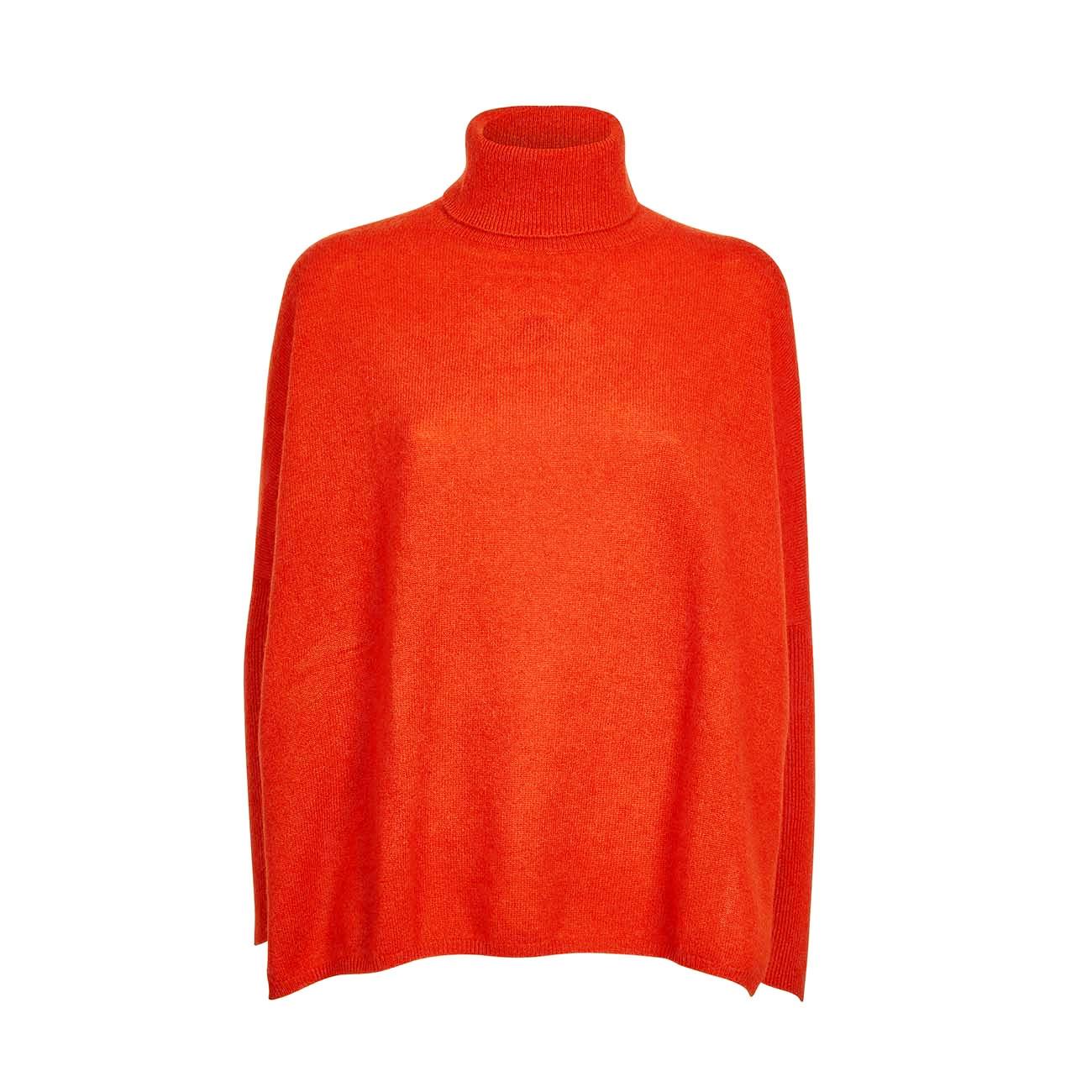 Dolcevita Poncho Clara Donna Coral Fluo AC142011C CORAIL FLUO ABSOLUT CASHMERE 