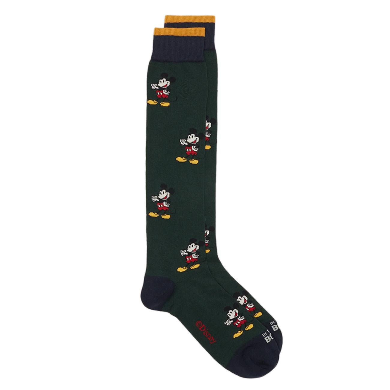 Calze Mickey Allover Unisex Verde Scuro FW230005 7 VERDE SCURO SOX IN THE BOX 