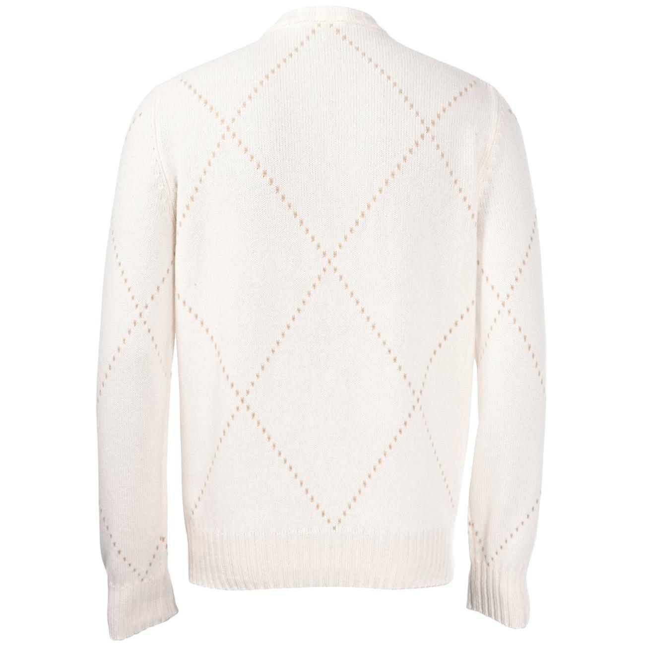 Maglia Girocollo A Rombi 13156/19653 001 BEIGE LA FILERIA 