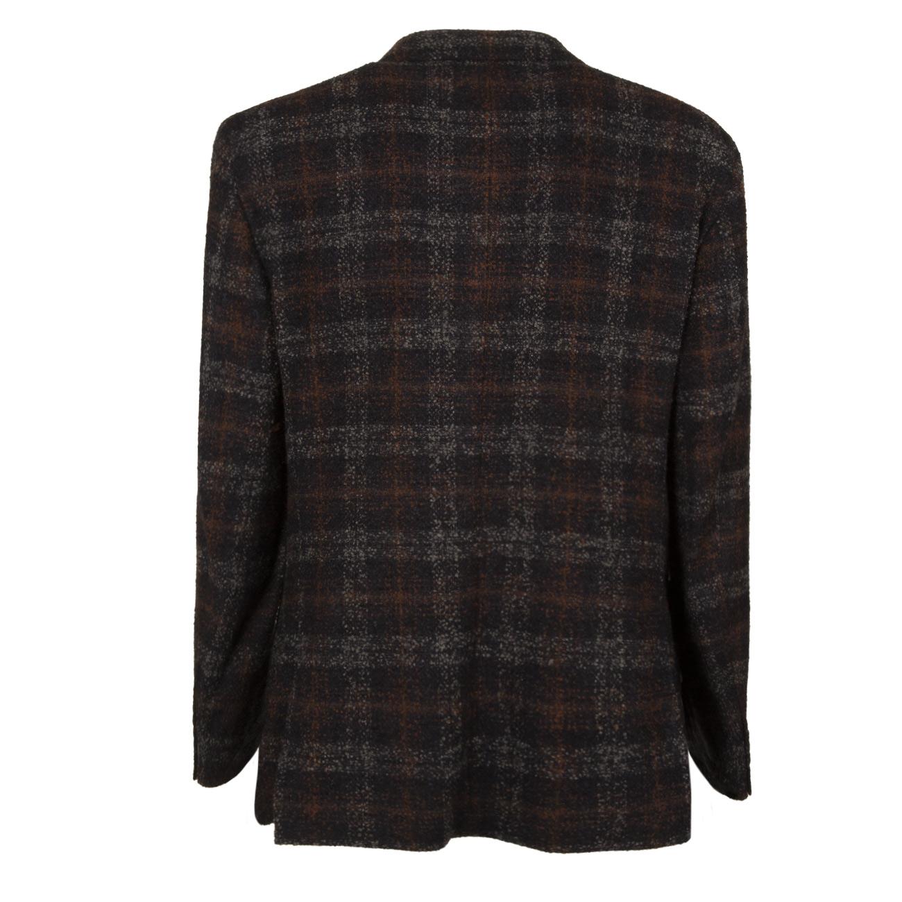 Giacca U.Regul.Boucle` C/Lana Check 2B+T.Appl. Brando 2898/72071 1BLU/RUGGINE BRANDO 