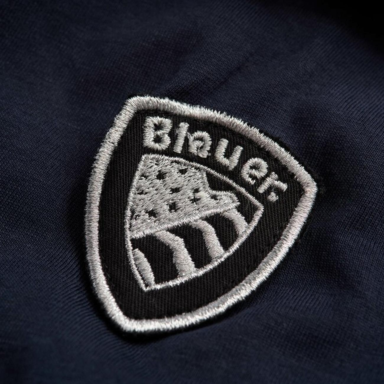 T-Shirt Girocollo Anthony 25SBLUH02275-007100 888 BLU BLAUER 