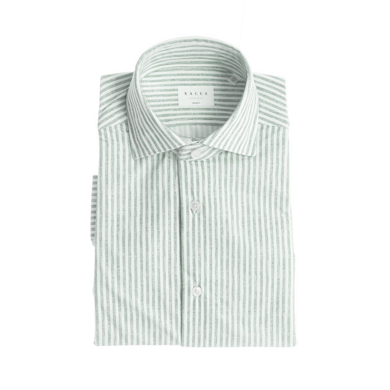 Camicia Active Uomo Bianco Verde 61626 005 BIANCO/VERDE XACUS 