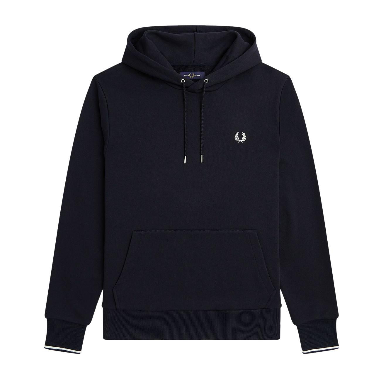 FELPA U. TIPPED HOODED FP M2643 248 NAVY FRED PERRY 