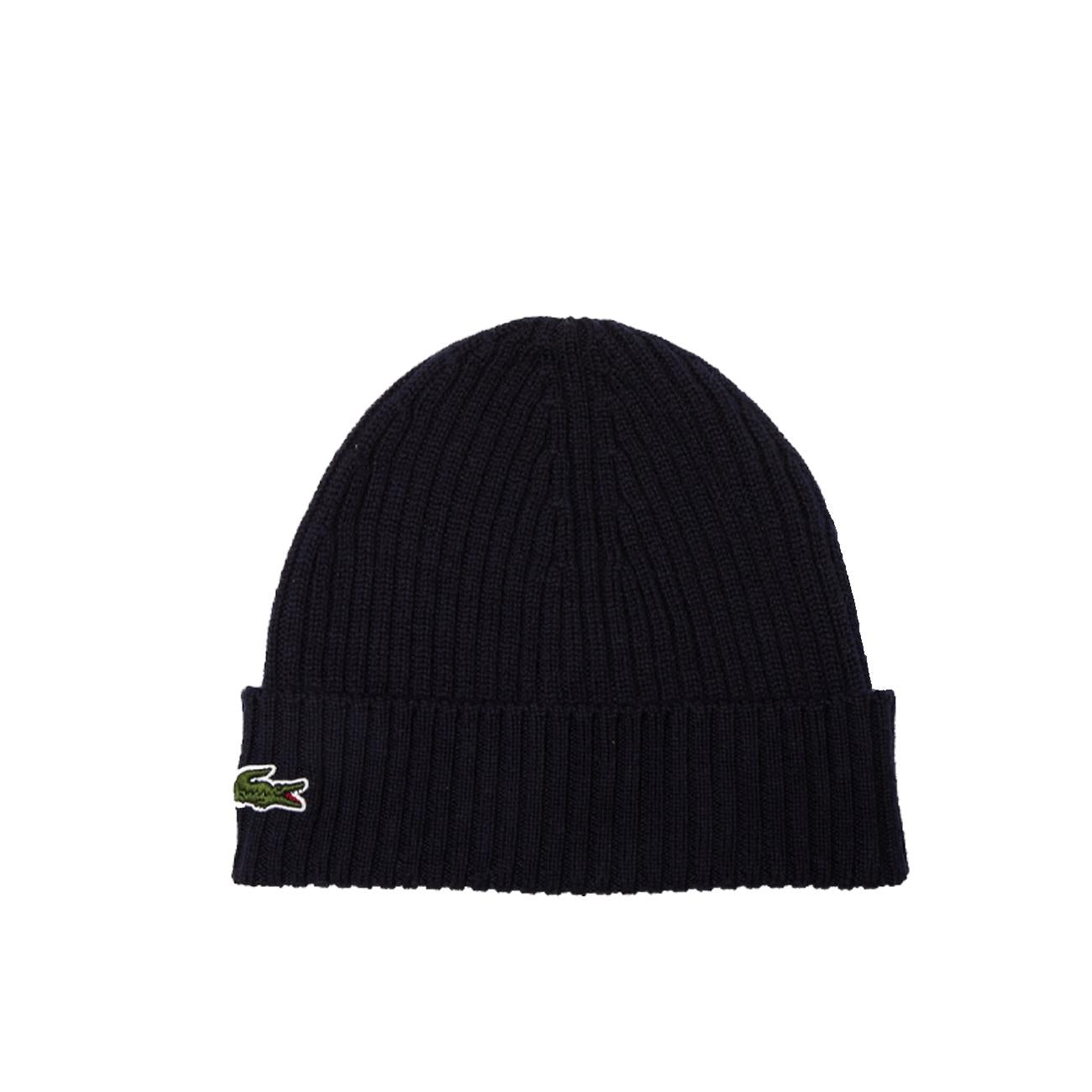 Berretto In Lana A Coste Uomo Blu RB0001 166 BLU LACOSTE 