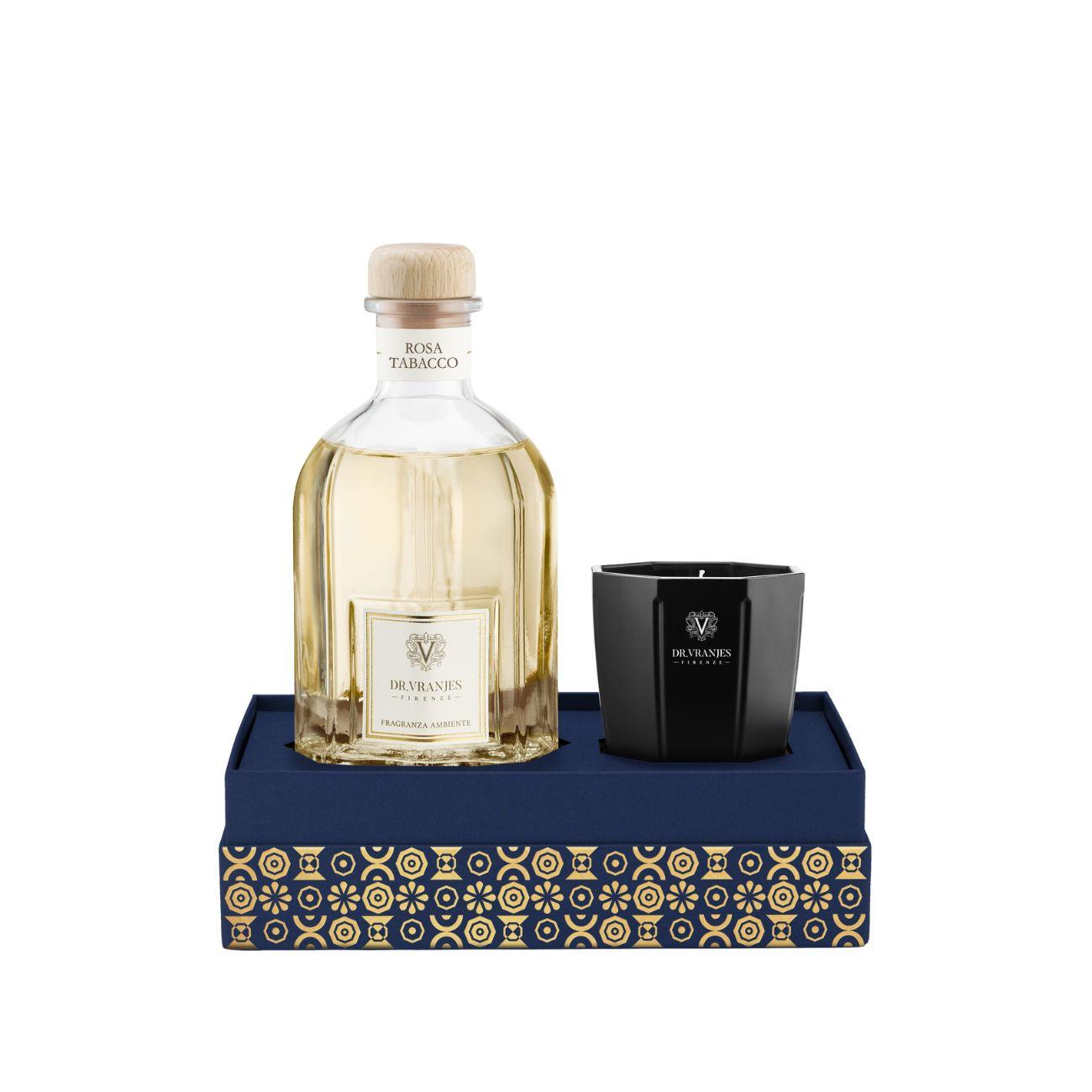 Gift Box Diffuser Rosa Tabacco 250 Ml Con Candela 80 Gr GFT0074BHBUE1 NEUTRO DR. VRANJES FIRENZE 