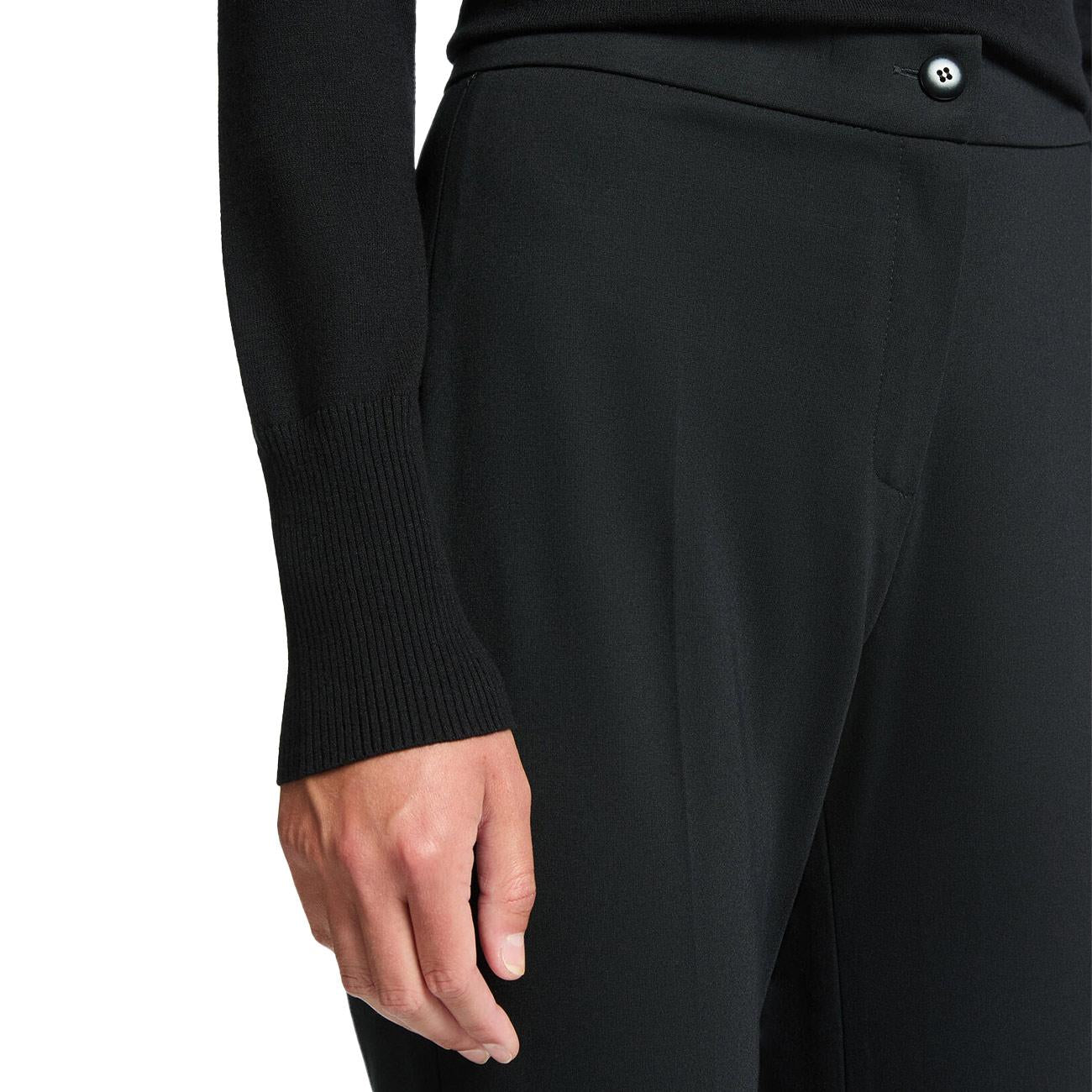 Pantalone A Sigaretta In Punto Milano P062P300395N 033 NERO ELENA MIRO' 