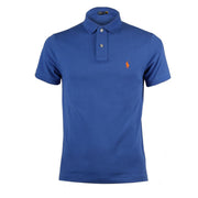 Polo Cotone Piquet Slim Uomo Newirisblue 710795080 014 NEW IRIS BLUE POLO RALPH LAUREN 