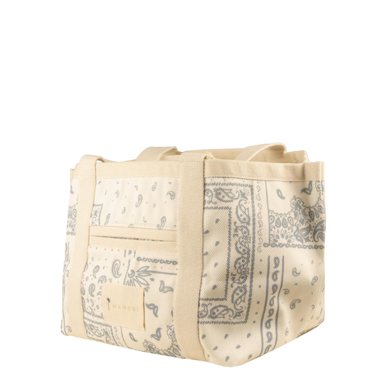 BORSA D. TOTE BAG LG CANVAS COT. ST.BANDANA MANEBI MAN/B02AT INDIGOBANDANA MANEBI 