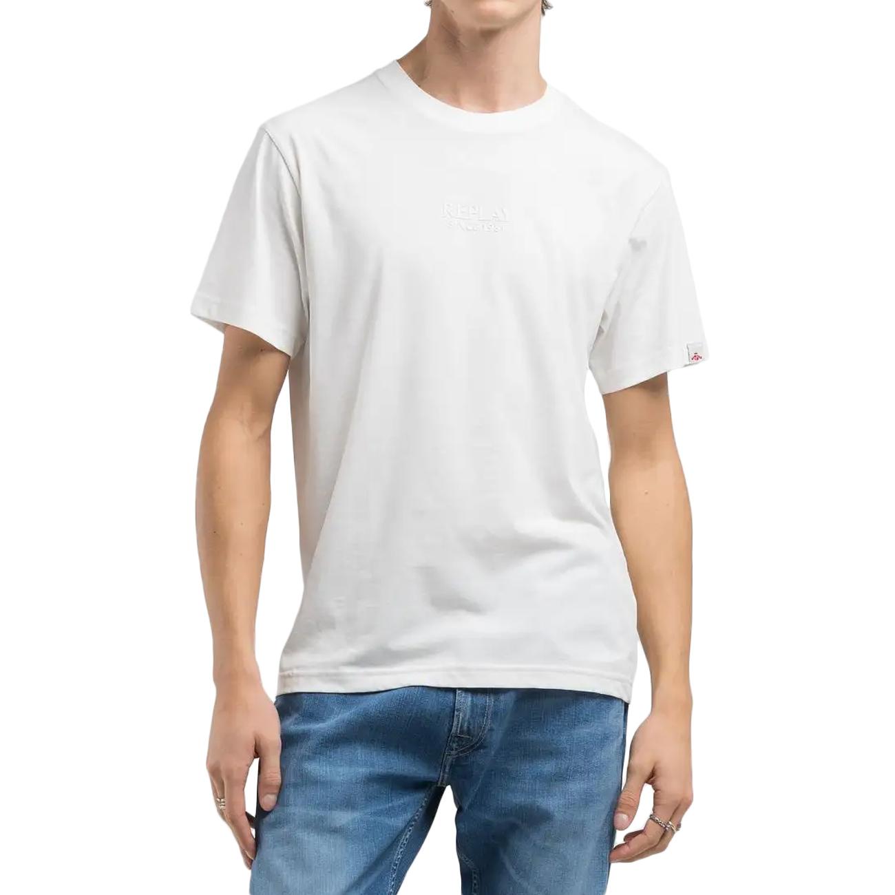 REPLAY T-Shirt Regular Fit Uomo Bianco M3047.000.23732P 011 