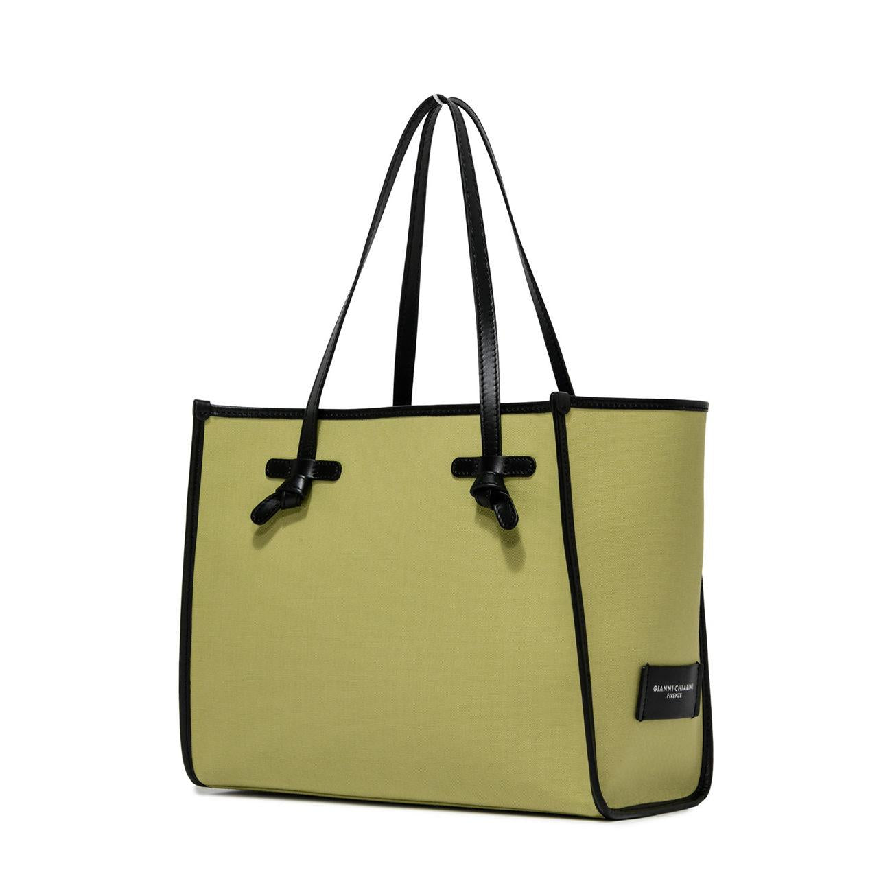 BORSA D. MARCELLA IN TESSUTO E PELLE GIANNI CHIARINI BS6850/23PE/CNV/SE 12918/APPLE GREEN/LAGOON GIANNI CHIARINI 