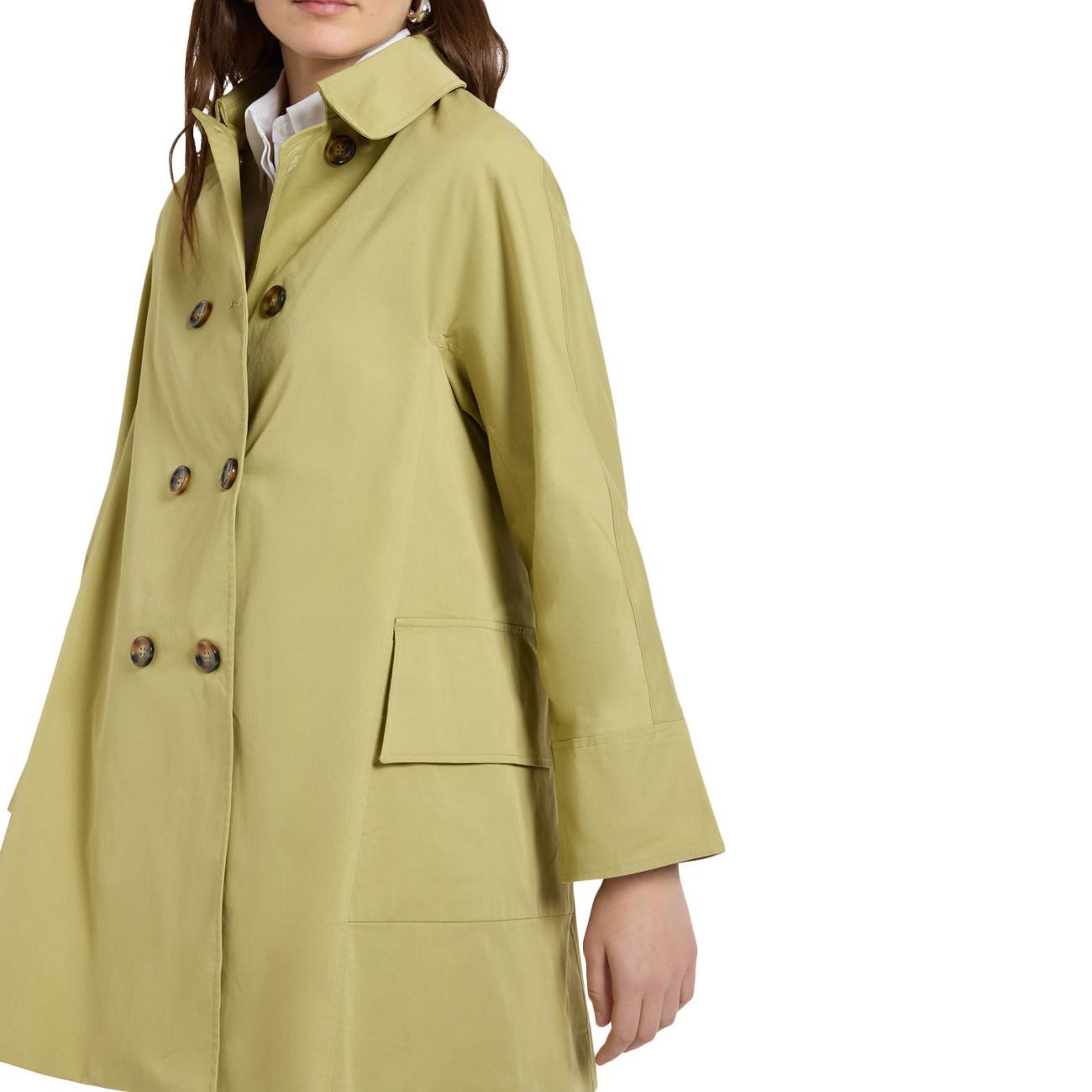 Trench Doppiopetto In Gabardine F239P000182N 0A5 AVOCADO ELENA MIRO' 
