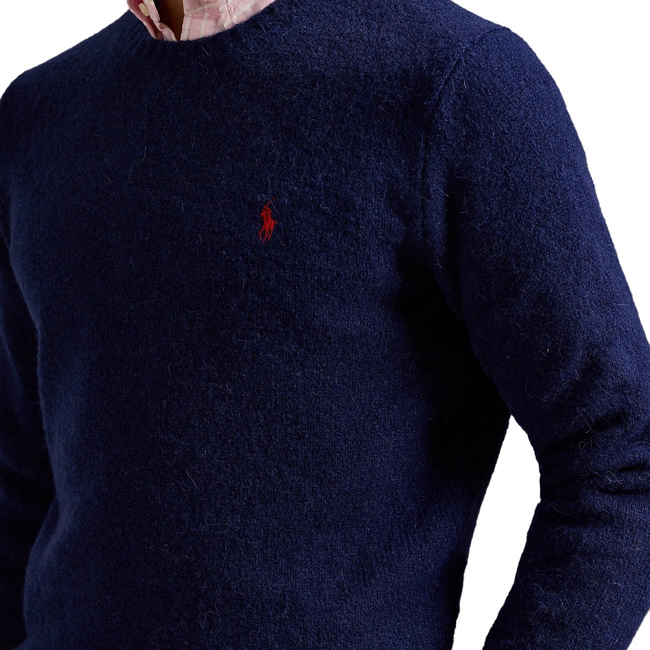 Maglione Girocollo Textured 710918805 501 BRIGHT NAVY POLO RALPH LAUREN 