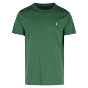 T-Shirt Girocollo Slim Fit Jersey 710671438 422 ANTIQUE GREEN/ANTIQUE CREA POLO RALPH LAUREN 