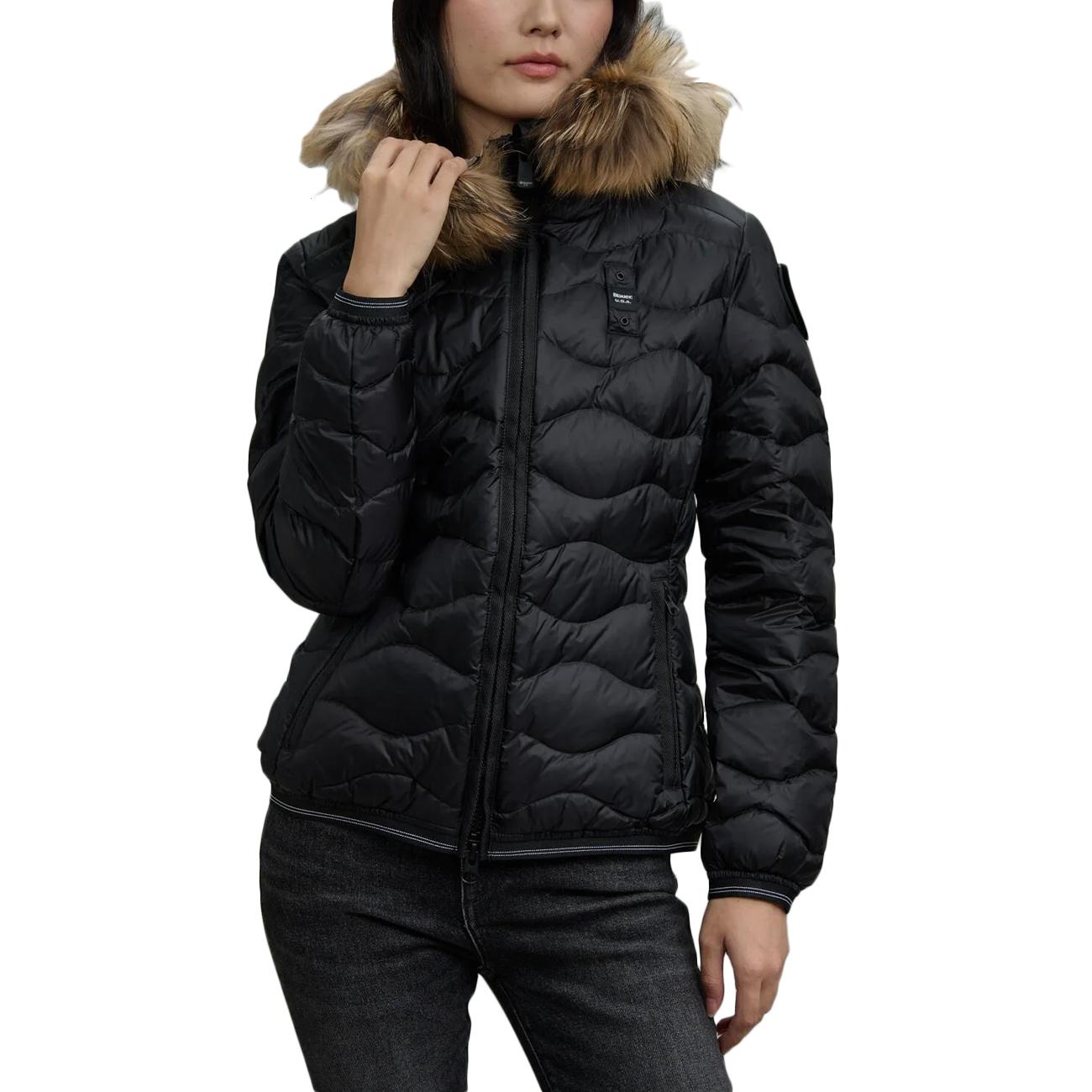 Piumino Aldie Con Pelliccia 25WBLDC03096-006047 999EI NERO BLAUER 