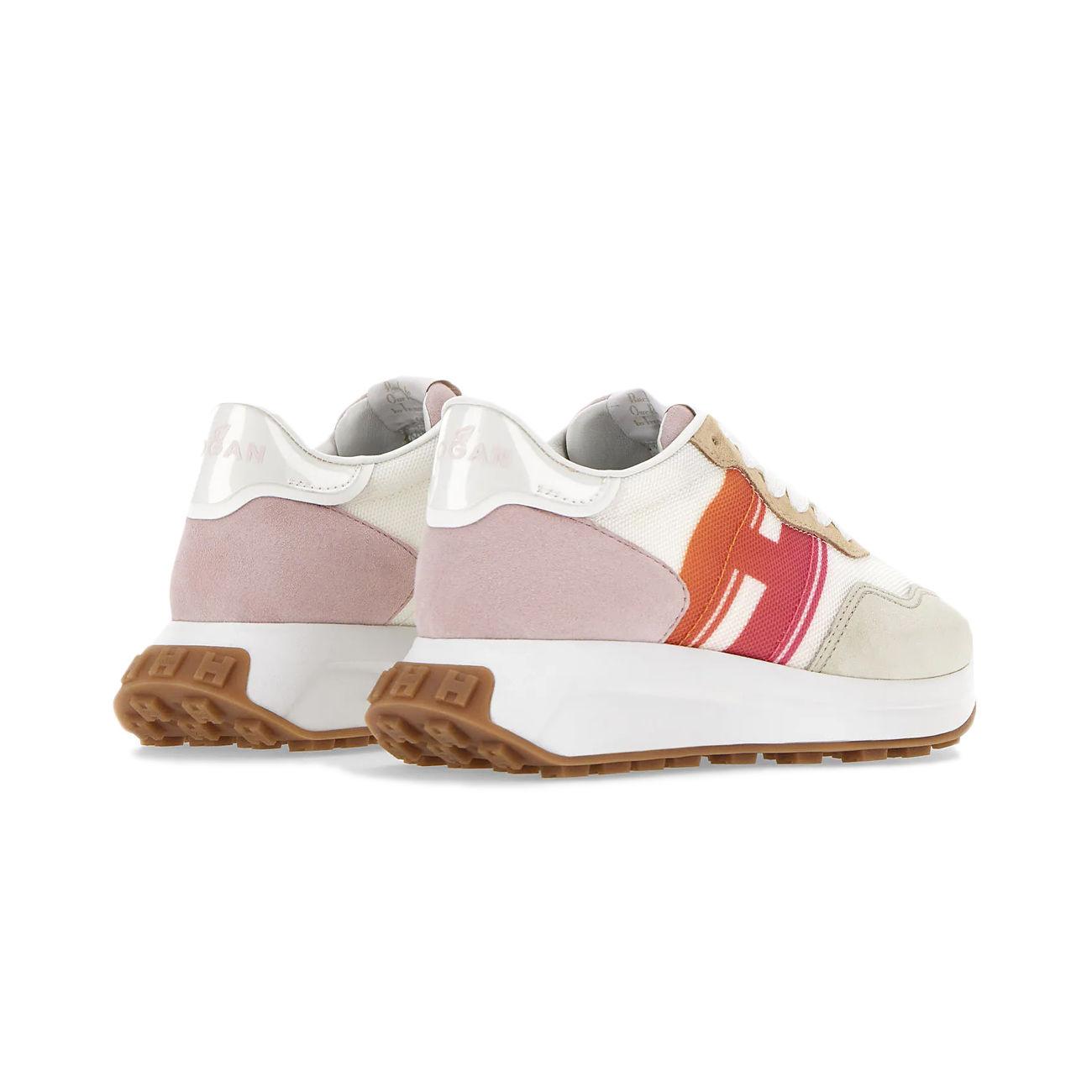 SCARPA D. H641 ALLACCIATO SFUMATA HOGAN HXW6410EV82PCI0YS8 BIANCO/BEIGE/ROSA HOGAN 