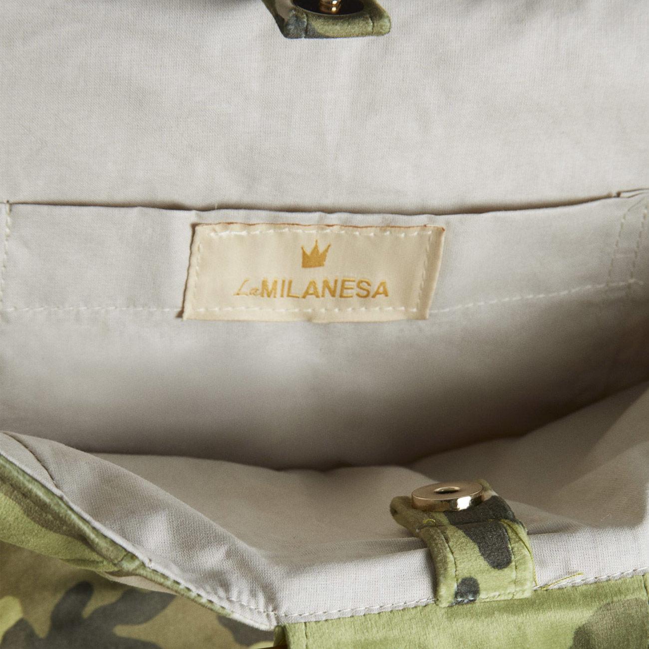 BORSA D. ASINARA SMALL TOTE CAMOUFLAGE LM ASIS MULT.VERDE LA MILANESA 