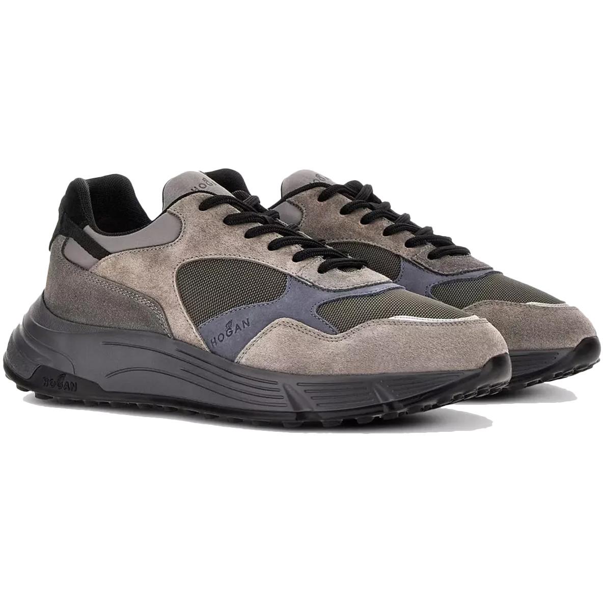 SNEAKER U. HYPERLIGHT ALLACCIATO BIMATERIALE HOGAN HXM5630DM900IF684Y MARRONE HOGAN 