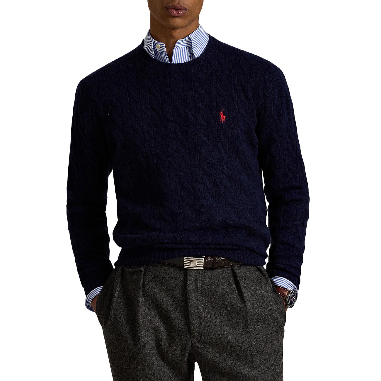 Pull In Lana E Cashmere Uomo Hunter Navy 710876762 002 HUNTER NAVY POLO RALPH LAUREN 