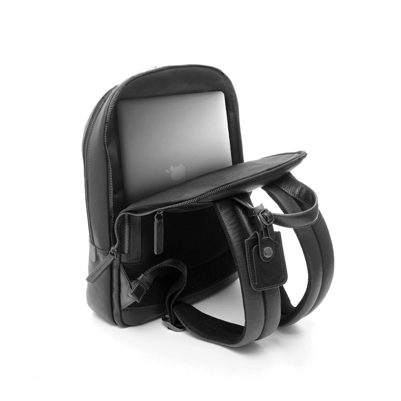 Zaino Round Large Tech Leather Unisex Nero 309182U 900 NERO A.G. SPALDING&BROS 