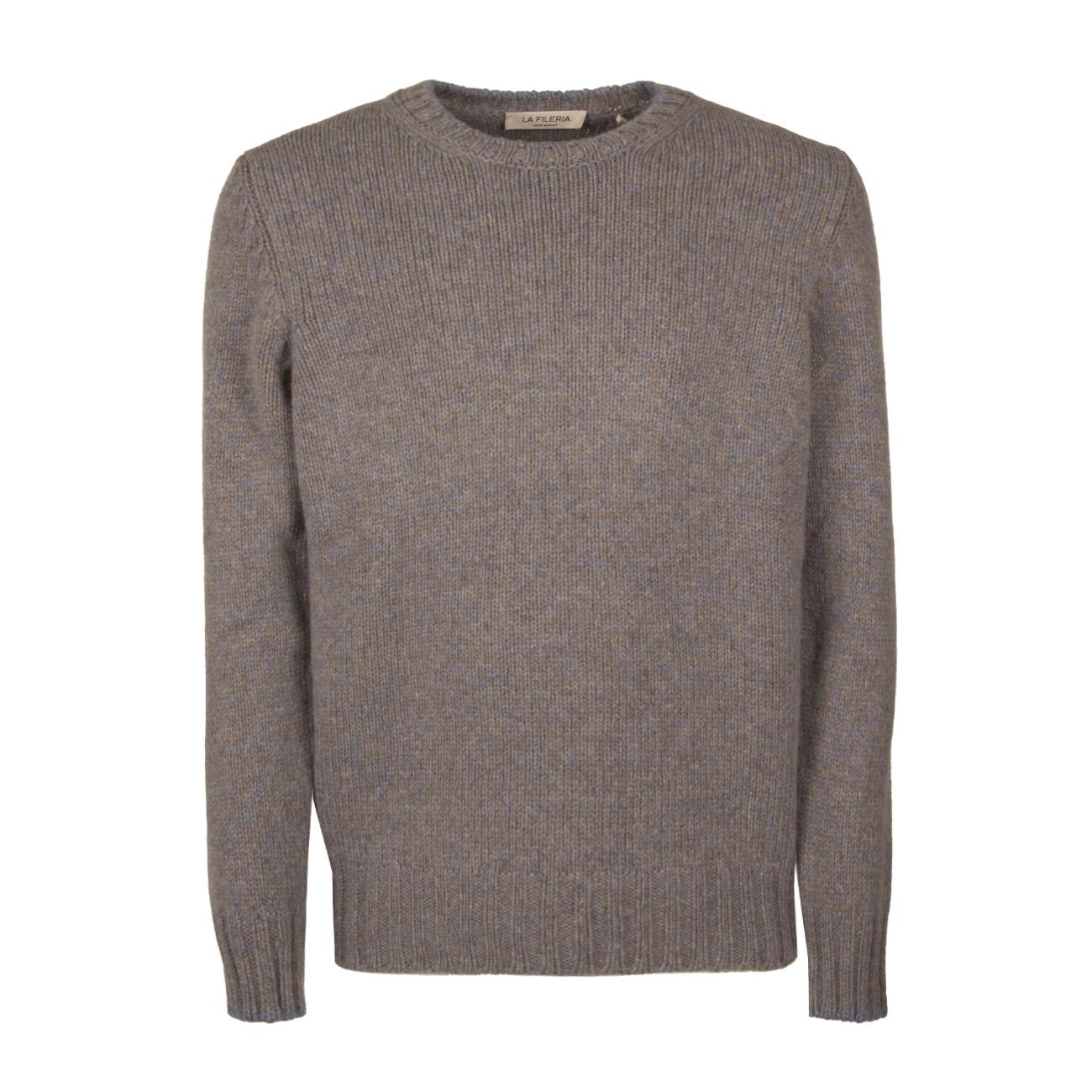 Maglia In Lana Uomo Beige Celeste Melange 10158/25701 818 BEIGE/CELESTE MELANGE LA FILERIA 