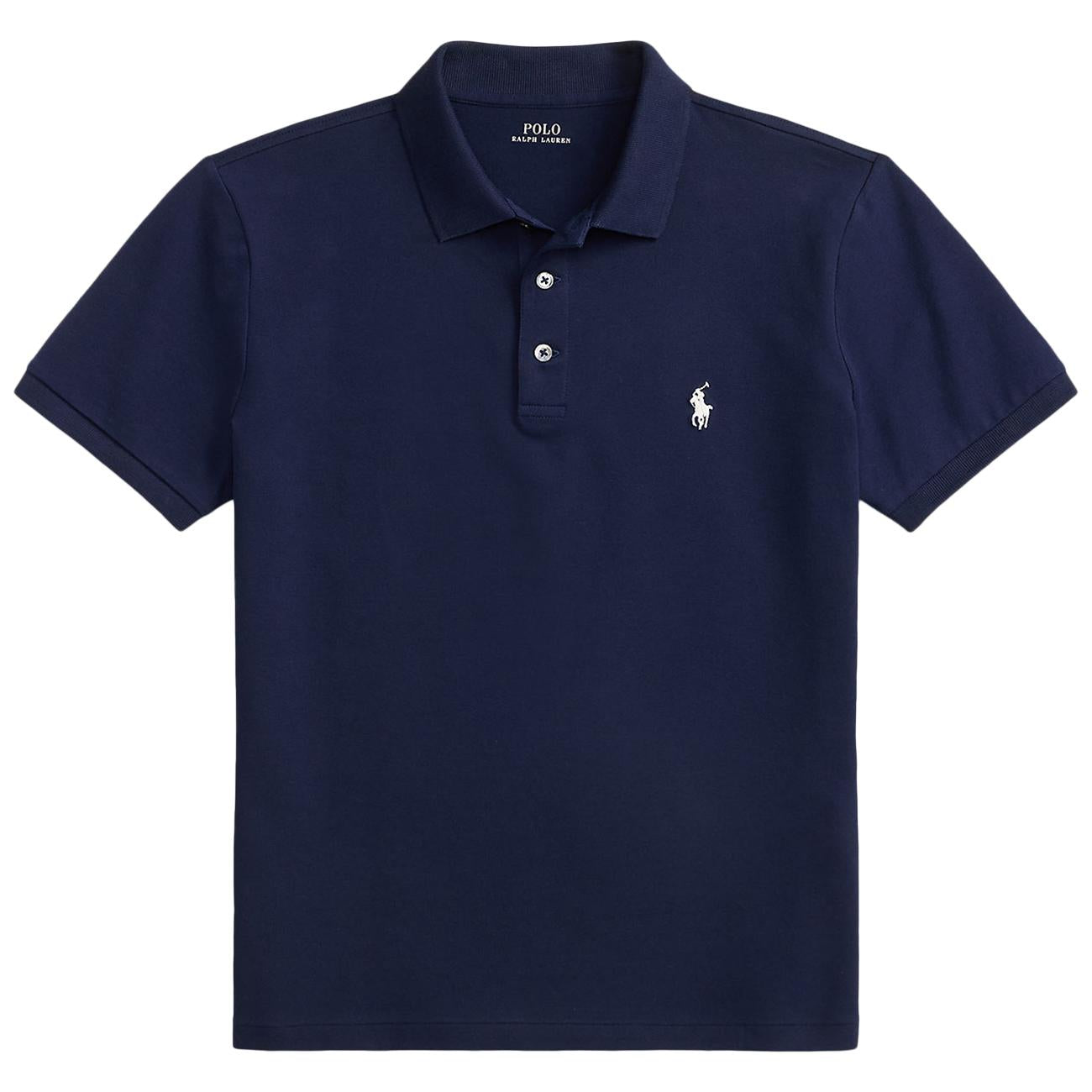 Polo In Rete Elasticizzata Slim Fit 710941439 038 REFINED NAVY/C1730 SMOKE POLO RALPH LAUREN 