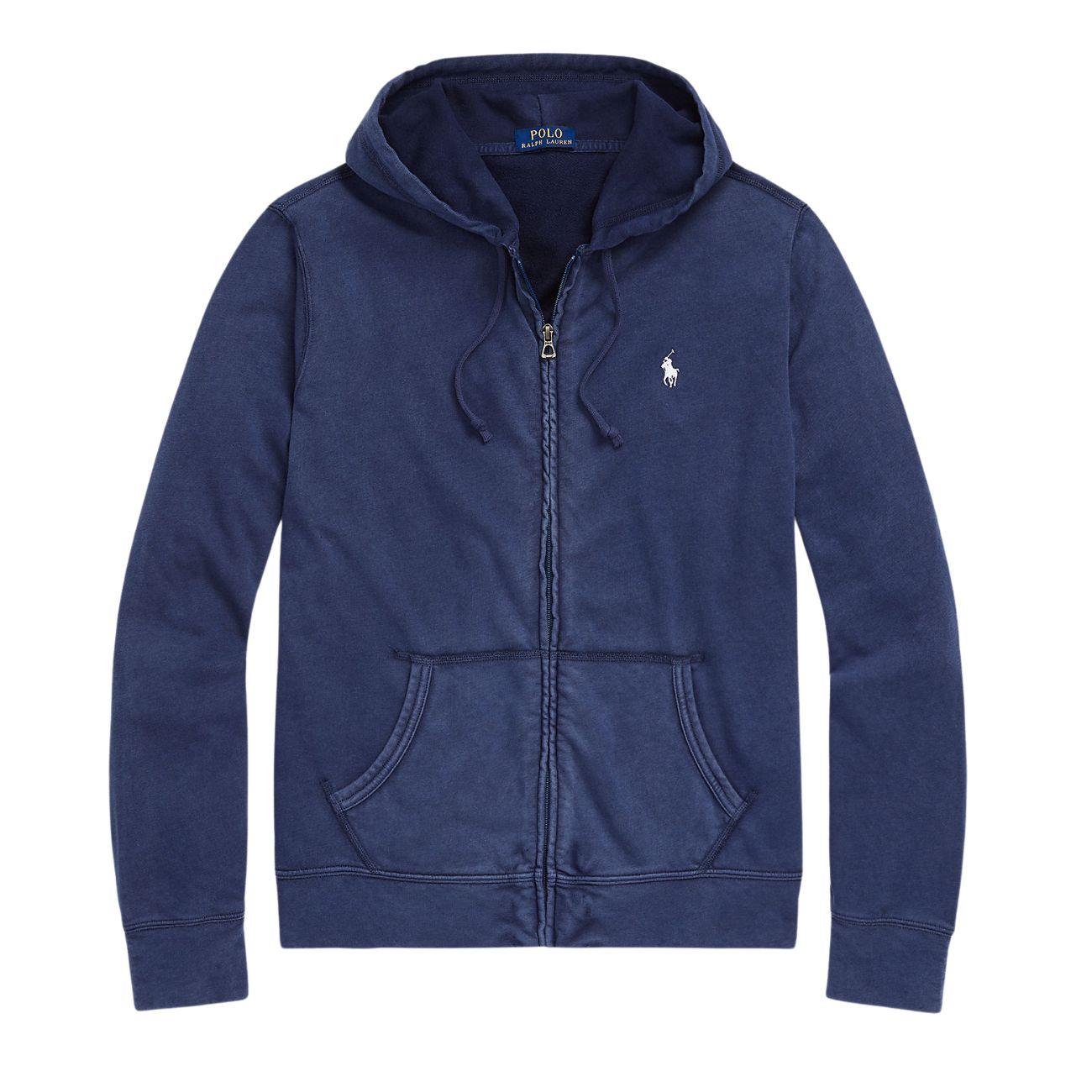Felpa In Cotone Garzato Con Cappuccio Uomo Newport Navy 710706348 011 NEWPORT NAVY POLO RALPH LAUREN 