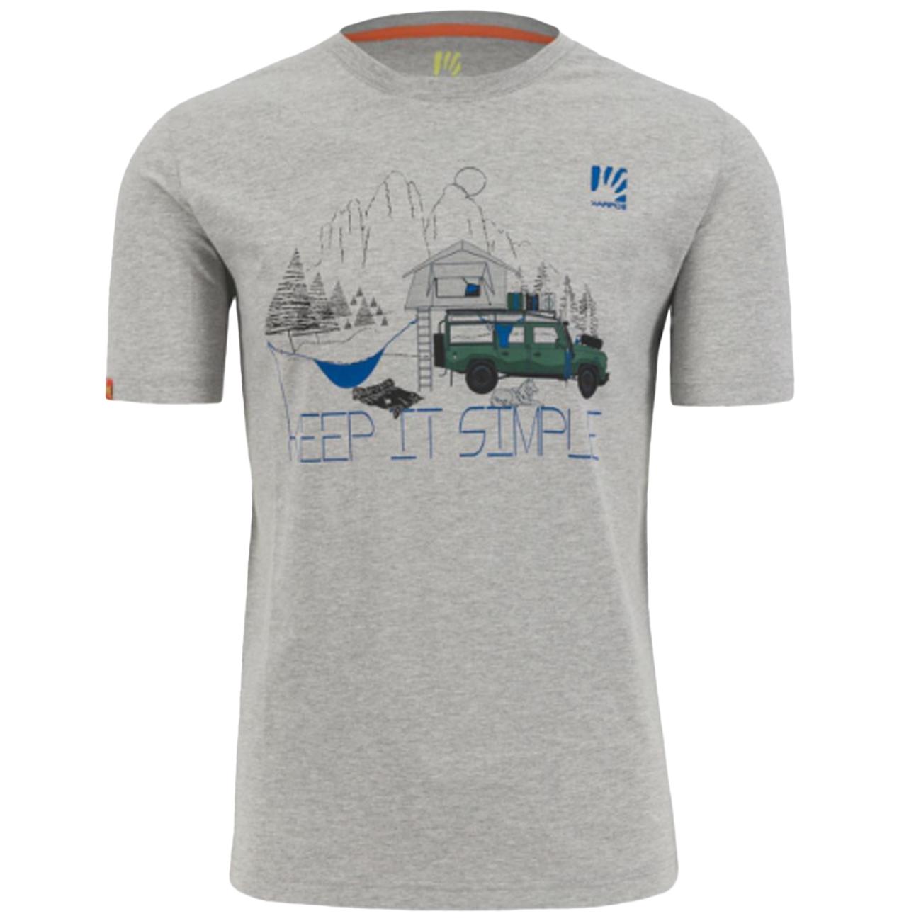 Tshirt Genz Uomo Light Grey Melange 2501090 000/LIGHT GREY MELANGE KARPOS 