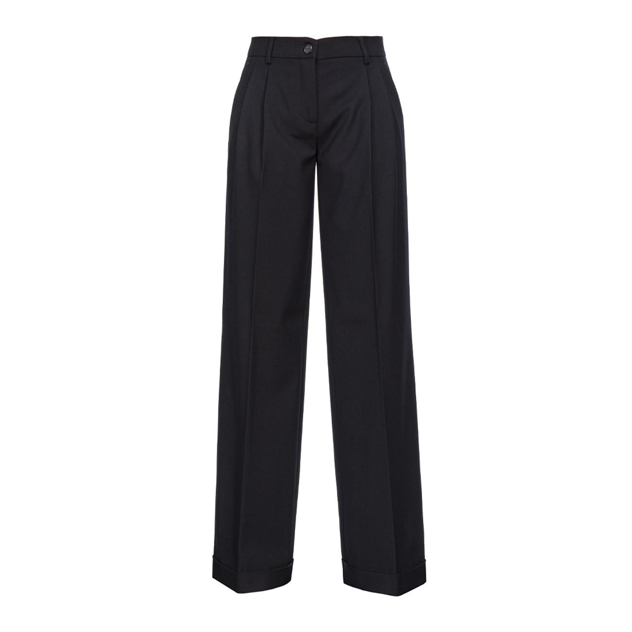 Pantalone Peru' In Twill Di Lana Donna Nero Limousine 103701/A1XX Z99 NERO LIMOUSINE PINKO 