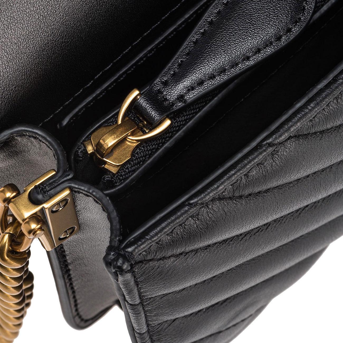 Borsa Love Click Mini Donna Nero Antique Gold 100067/A0GK Z99Q NERO/ANTIQUE GOLD PINKO BAGS 