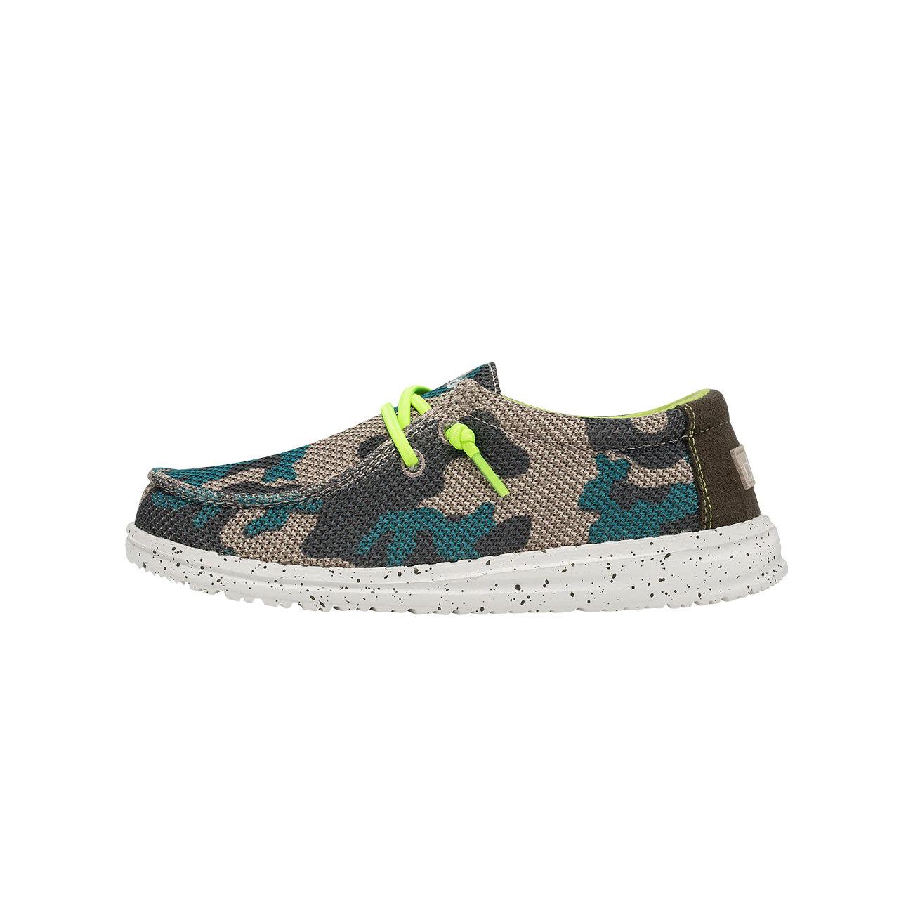 Mocassini Wally Youth Bambino Taupe Camo 13013 7034SOXTAUPECAMO HEY DUDE 
