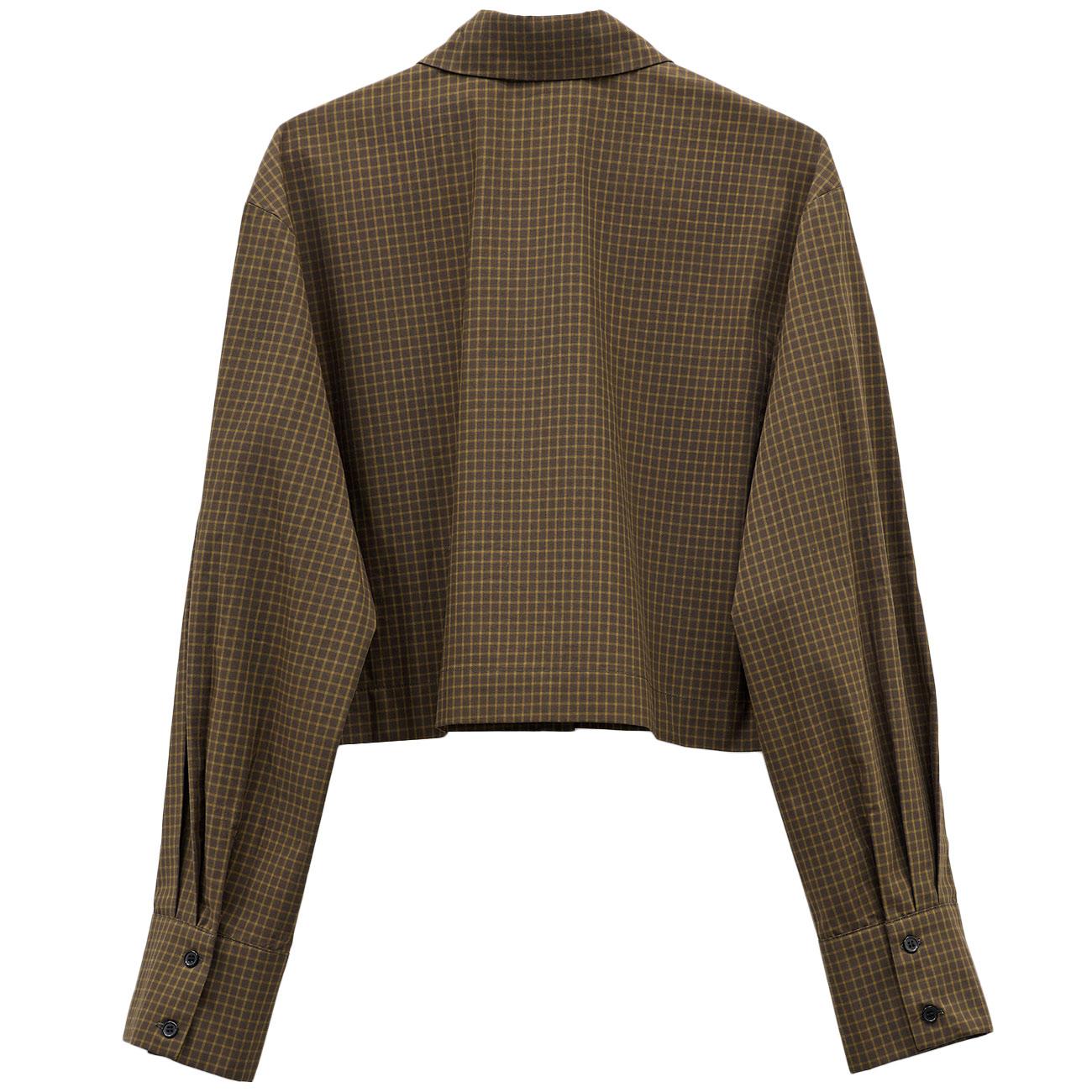 ELEH Camicia A Quadri EFW250101 VERDE KHAKI 